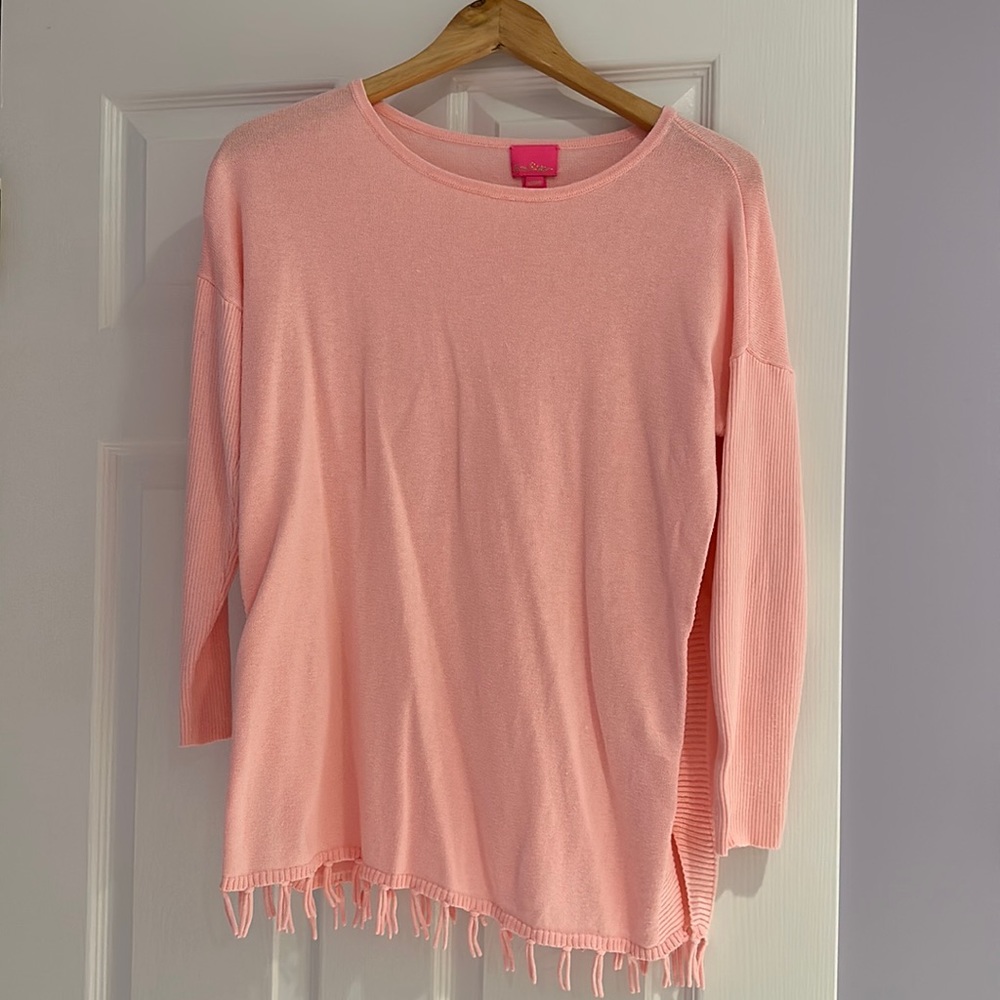 Lilly Pulitzer light pink girls sweater - size 12/14